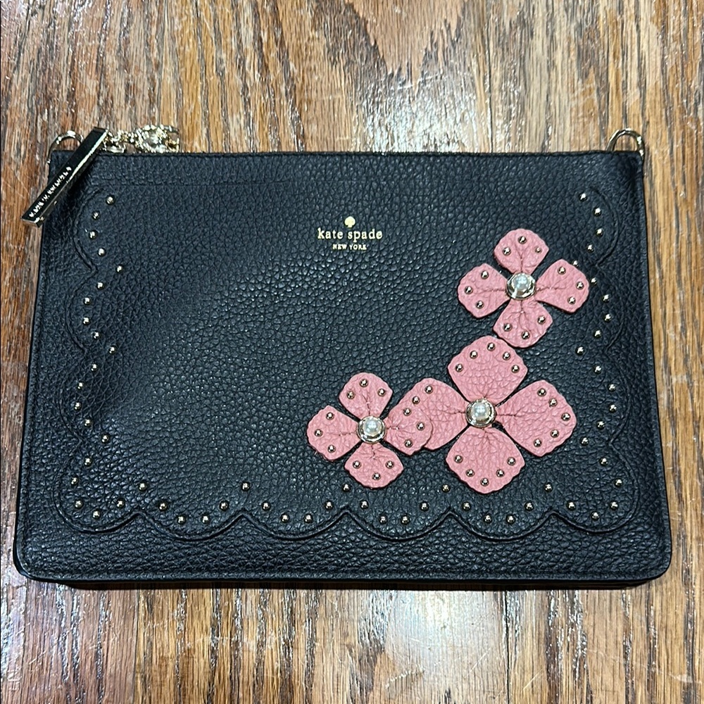 Kate Spade Black and Pink Floral Crossbody